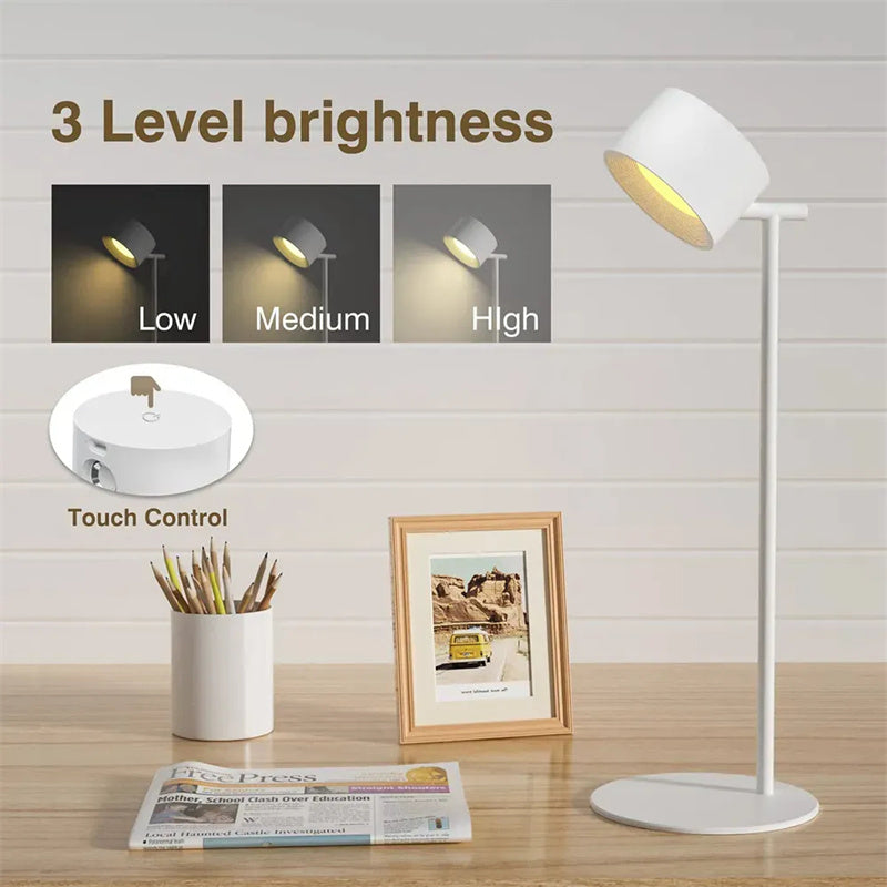 Touchable Magnetic 360 Rotate Wireless Lamp