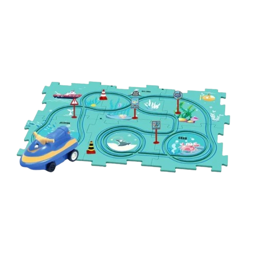 Children's Educational Puzzle Track Car Play Set